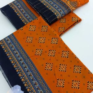 Printed khaddar Shirt Printed khaddar Duppata Dyed & Printed khaddar Trouser